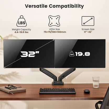 ACGAM MAS-1D Spring-Assisted Dual-Monitor Mount with Flexible Angle and Installation