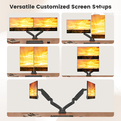 ACGAM MAS-1D Spring-Assisted Dual-Monitor Mount with Flexible Angle and Installation