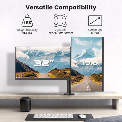 ACGAM MDS-1D Articulated Steel Dual-Monitor Mount with Flexible Angle and Installation