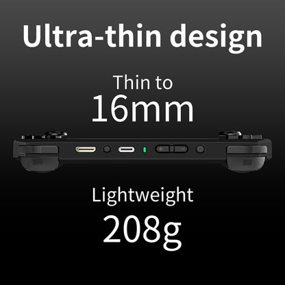ANBERNIC RG40XX H Retro Game Console with RGB Light, 32GB TF Card, LPDDR4 1GB, 640*480P IPS Screen, 3200mAh Battery for 6 Hours Autonomy, Linux OS, 5G Wifi Bluetooth, Moonlight Streaming - Black