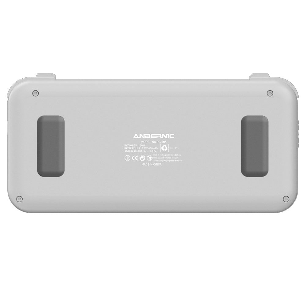 ANBERNIC RG505 Android 12 Game Console, 4GB LPDDR4X, 128GB TF Card, No Games Preinstalled, Moonlight Streaming - Grey