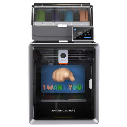 Anycubic Kobra S1 Combo 3D Printer, Up to 8-Color Printing, Ace Pro Color Engine, 600mm/s Ultra-Fast Speed, Auto-leveling, 320°C Hotend, 44dB Ultra-Quiet, CoreXY Construction, 250*250*250mm