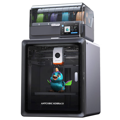 Anycubic Kobra S1 Combo 3D Printer, Up to 8-Color Printing, Ace Pro Color Engine, 600mm/s Ultra-Fast Speed, Auto-leveling, 320°C Hotend, 44dB Ultra-Quiet, CoreXY Construction, 250*250*250mm
