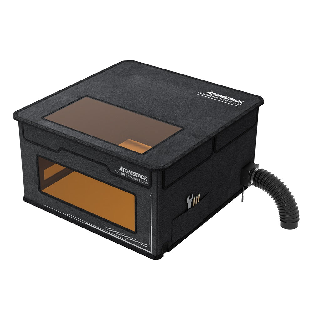 ATOMSTACK FB2 Foldable Laser Engraver Enclosure with Air Outlet, Fireproof, Dustproof, Extended Smoke Pipe 700*700*460mm