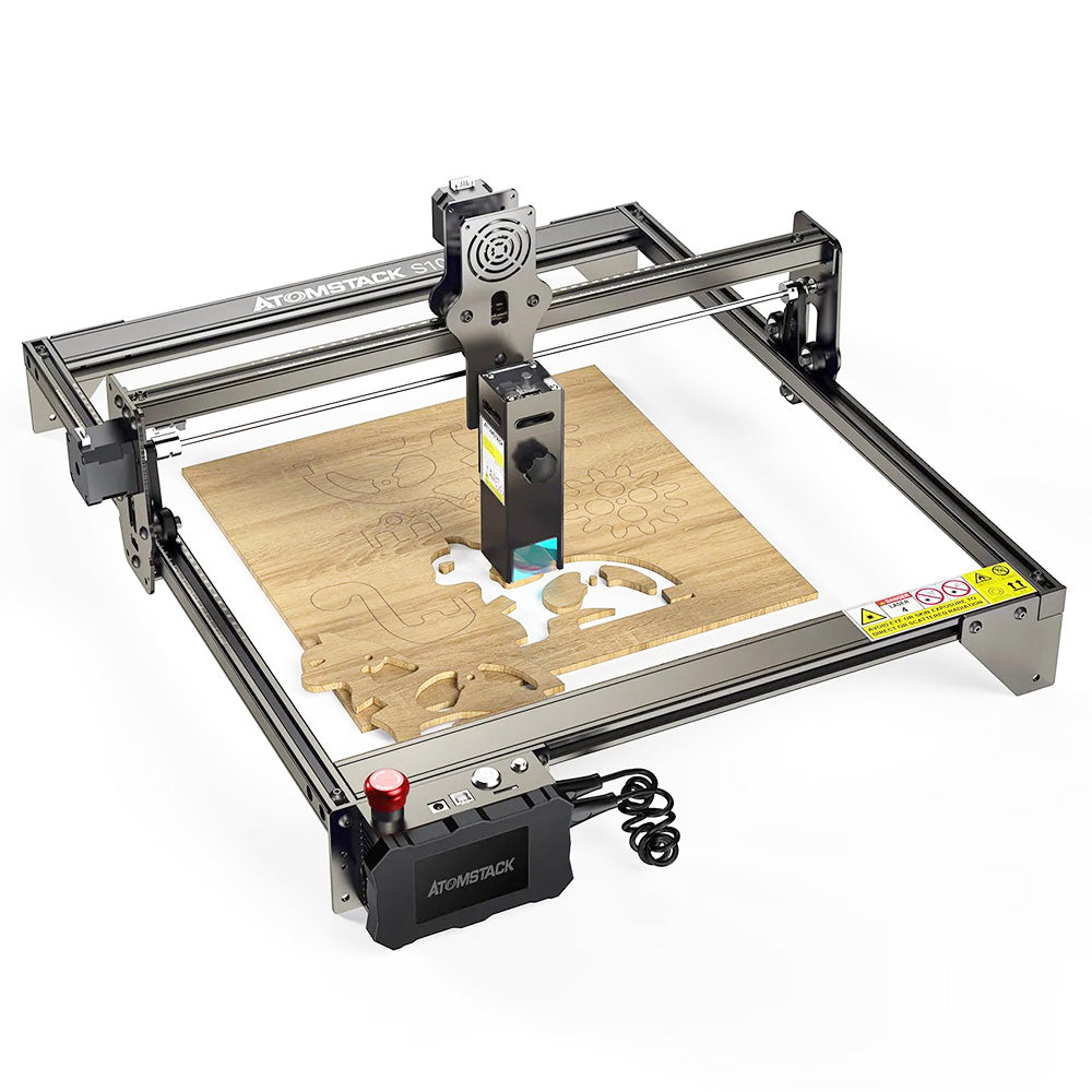ATOMSTACK S10 Pro 10W Laser Engraver Cutter, 50W Machine Power, Fixed-Focus, 0.08x0.06mm Compressed Spot, Offline Working, 410x400mm