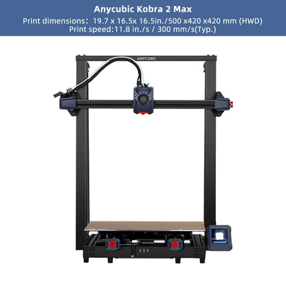 ANYCUBIC KOBRA 2 Max Large Format FDM 3D Printer Build Size 500*420*420mm With 500mm/s Maximum Print Speed Automatic Leveling