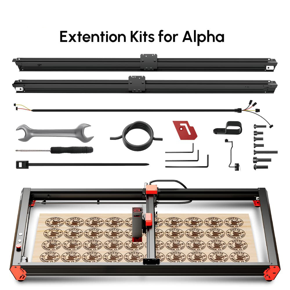 AlgoLaser Alpha Laser Engraver Extension Kit, 400*850mm (157.5*334.6inch)