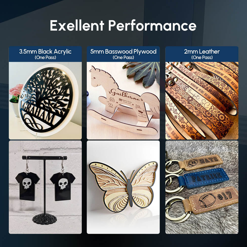 AlgoLaser DIY KIT 5W Laser Engraver,12,000mm/min Engraving Speed, 2.4G WiFi, 400*400mm (157.5*157.5inch)