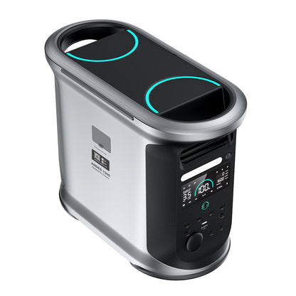 Ampace Andes 1500 Portable Power Station, 1462Wh LiFePO4, 2400W (Surge 3600W) SiCPrime Solar Generator, Full Charge in 55min, 4xAC, 4xUSB-A, 2xUSB-C, 2x5521, 1xCar Socket, 6000 Cycles, -20℃~45℃, APP Control, for Outdoor Camping, RVs, Home Backup