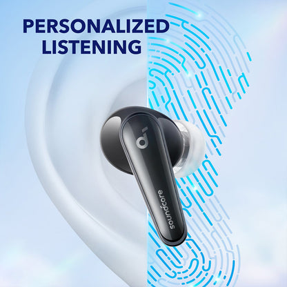 Anker Soundcore Liberty 4 True Wireless ANC Earbuds, Hi-Res Wireless Audio, Spatial Audio with Dual Modes, Heart Rate Sensor - Black