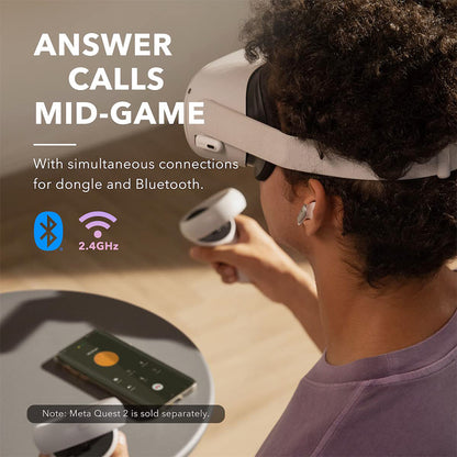 Anker Soundcore VR P10 TWS Gaming Earbuds, Compatible with Meta Quest 2, Steam Deck, PS4, PS5, PC, Switch - White