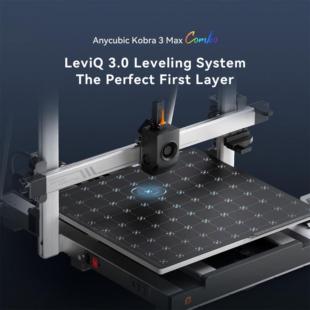 Anycubic Kobra 3 Max Combo, Up to 8-Color Printing, ACE Pro Color Engine, 600mm/s High-Speed Print, Auto-Leveling &amp; Anti-Step Lost, 420*420*500mm