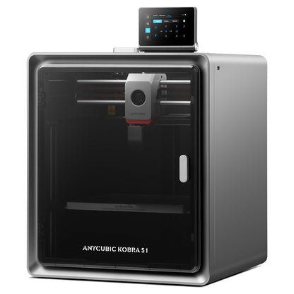 Anycubic Kobra S1 3D Printer, Enclosed CoreXY Construction, 600mm/s Ultra-Fast Print, Support Multi Color Printing with ACE Pro, 320℃ Hotend, 44dB Ultra-Quiet, 250*250*250mm