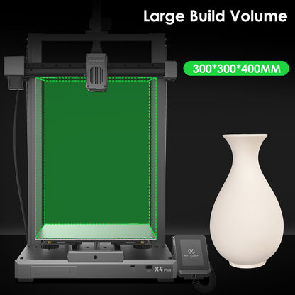 Artillery Sidewinder X4 Plus 3D Printer, 300*300*400mm, 500mm/s Print Speed, XY-Metal Linear Guide Rail, Auto Levelling, 8000 rpm Efficient Cooling Fans