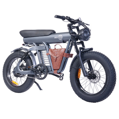 Bezior XF006 Electric Bike, 1200W Motor, 48V 23.2Ah Battery, 20*4.0-inch Tire, 47km/h Max Speed, 100km Range, Hydraulic Oil Brakes, Spring Suspensions, Shimano 7-speed, LCD Display