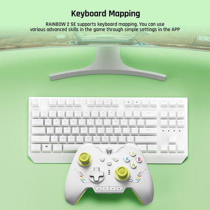 BIGBIG WON Rainbow 2 SE Game Controller, Hall Effect Trigger, Support Black Myth Wukong, 12-bit ADC, 4-way &amp; 8-way D-pads, Compatible with Switch / PC / Android / iOS - Green