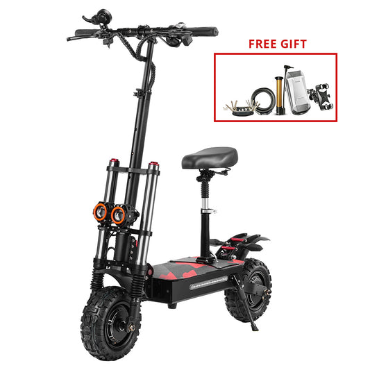 BOYUEDA S3-11 Electric Scooter, 3000W*2 Motor 85km/h Max Speed, 2280Wh Battery up to 120km Range, 11-inch Sawtooth Vaccum Off-road Tire,  Dual Hydraulic Disc Brakes, Hydraulic damping, 45° Climbing LCD Display All-round Lighting and turn signal