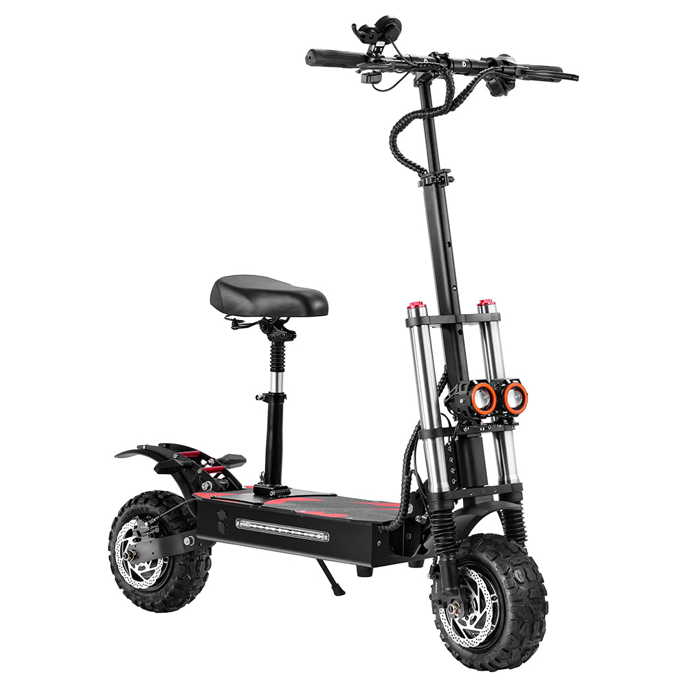 BOYUEDA S3-11 Electric Scooter, 3000W*2 Motor 85km/h Max Speed, 2280Wh Battery up to 120km Range, 11-inch Sawtooth Vaccum Off-road Tire,  Dual Hydraulic Disc Brakes, Hydraulic damping, 45° Climbing LCD Display All-round Lighting and turn signal