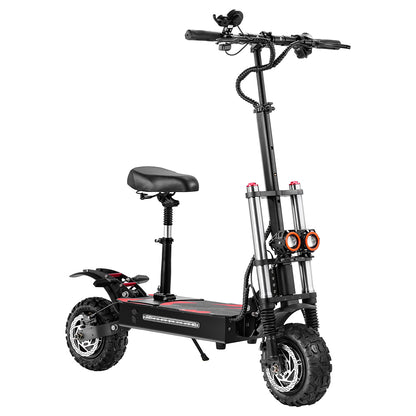 BOYUEDA S3-11 Electric Scooter, 3000W*2 Motor 85km/h Max Speed, 2280Wh Battery up to 120km Range, 11-inch Sawtooth Vaccum Off-road Tire,  Dual Hydraulic Disc Brakes, Hydraulic damping, 45° Climbing LCD Display All-round Lighting and turn signal