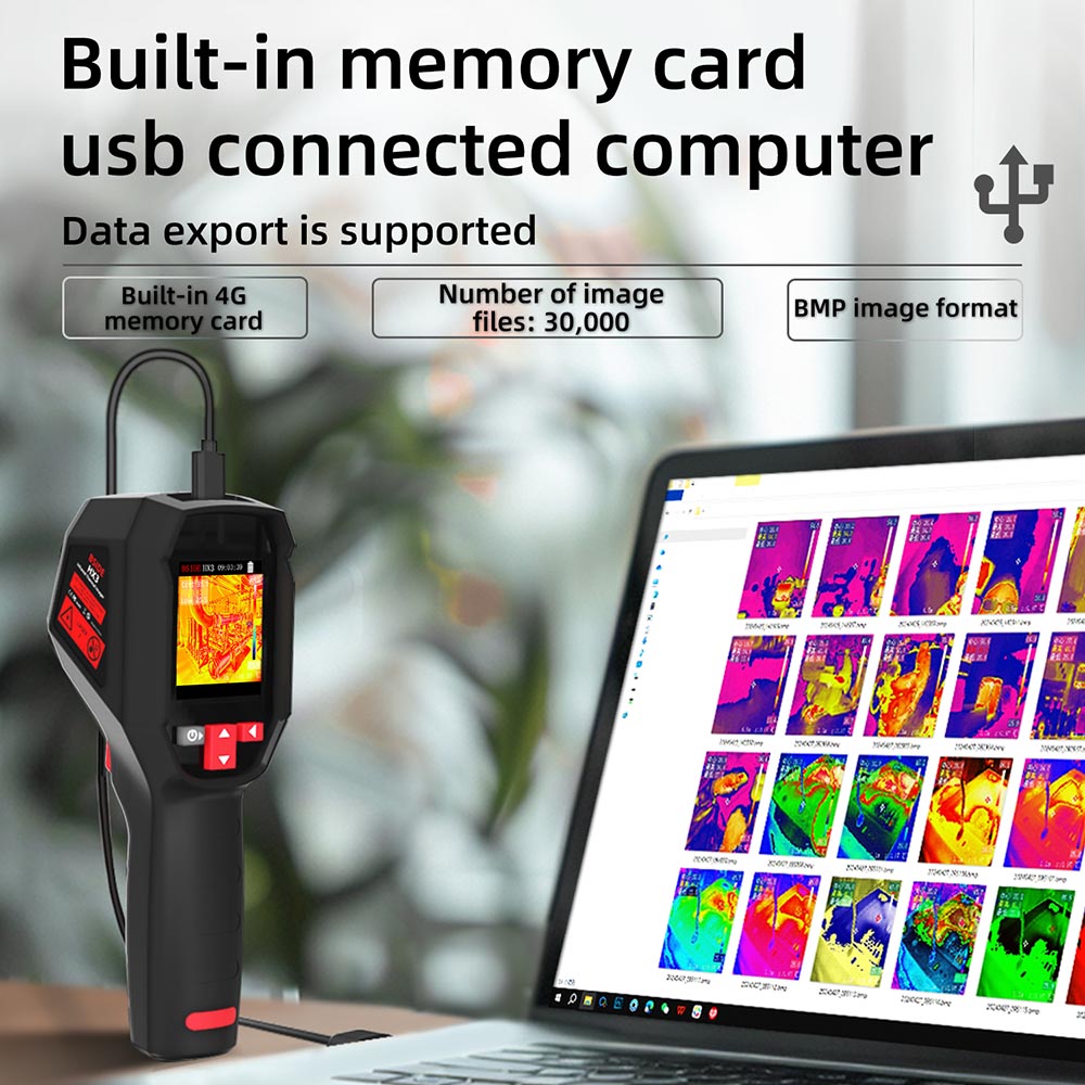 BSIDE HX3 Infrared Thermal Imaging Camera, 2.4-inch TFT LCD, 240 x 240 Resolution, -20°C to 550°C Tempearture Range, for Home Inspection HVAC Electrical