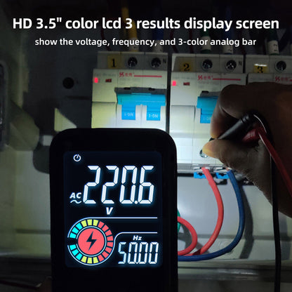 BSIDE S10 Smart Digital Multimeter, 3.5' Color LCD Screen, 9999 Counts, DC AC Voltage Capacitor Ohm Diode Tester, Black - without Battery
