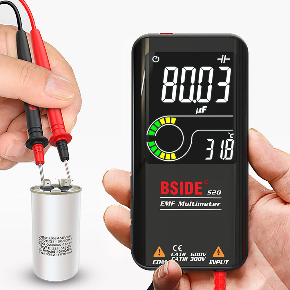 BSIDE S20 Electromagnetic Radiation Detector, Intelligent Multimeter, Color Screen, 9999 Counts, Auto Range, High precision Meter Radiation Monitor