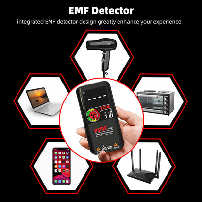 BSIDE S20 Electromagnetic Radiation Detector, Intelligent Multimeter, Color Screen, 9999 Counts, Auto Range, High precision Meter Radiation Monitor