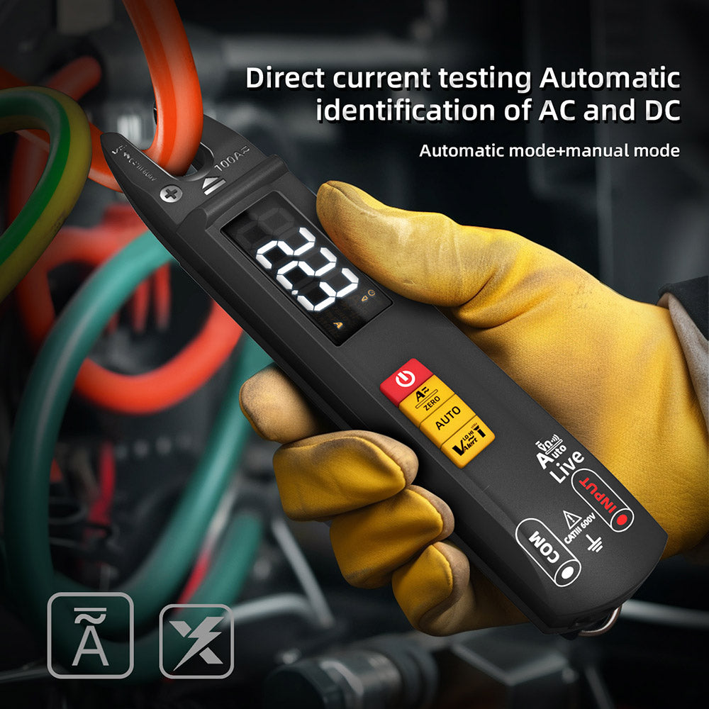 BSIDE U0 Digital Clamp Multimeter, Electrical Test Pen, 6000 Counts, True RMS U-Type Meter, Color Screen