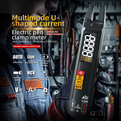 BSIDE U0 Digital Clamp Multimeter, Electrical Test Pen, 6000 Counts, True RMS U-Type Meter, Color Screen