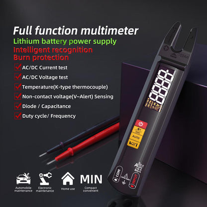 BSIDE U1 Digital Clamp Multimeter, Electric Tester Pen, Bright LED Flashlight, DC AC 100A Pliers, T-RMS Current