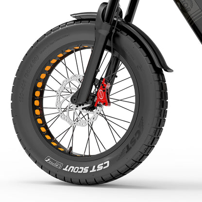 Bezior X500 Max Electric Cargo Bike, 750W Bafang Motor, SAMSUNG 48V 37.5Ah Removable Battery, 20*4.0 Inch Fat Tire, 48km/h Max Speed up to 220km Range, Front Spring Fork Hydraulic Disc Brakes Shimano 7-Speed with 60cm*20cm Large Heavy-duty Shelf