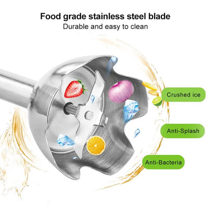 BioloMix BHB1200 4 in 1 1200W Handheld Blender Mixer With Stainless Steel/BPA-Free