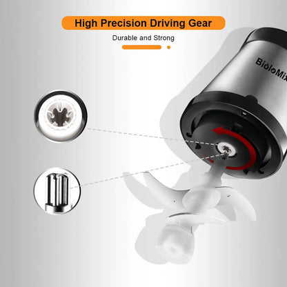 BioloMix CP615 Electric Meat Grinder Chopper, Low/High 2 Speeds, 500W Motor, 2L Large Capacity