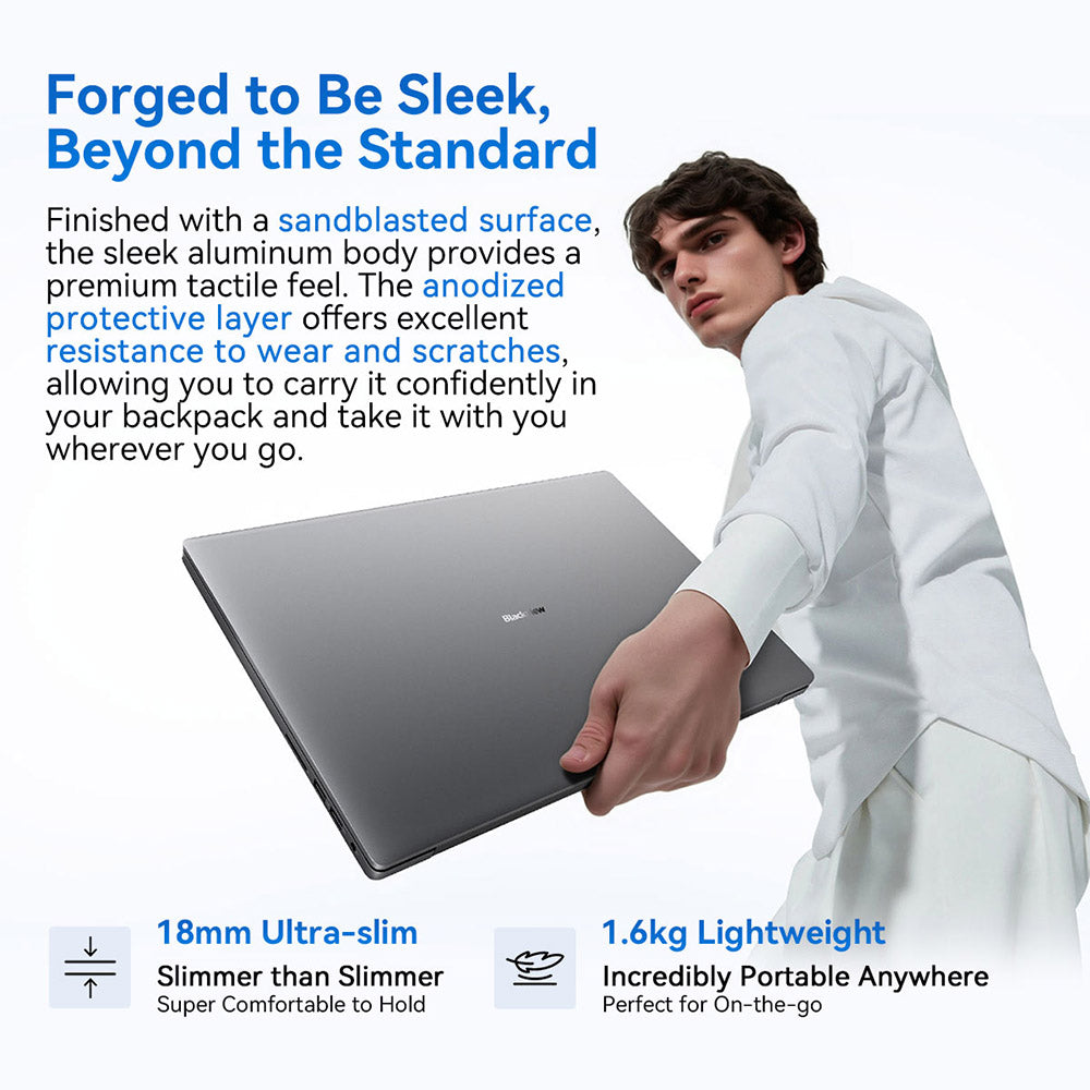 Blackview Acebook 12 Laptop, 16 inch 1920*1200 IPS Screen, Intel Core i5-1030NG7 4 Cores Max 3.5GHz, 16GB RAM 512GB SSD, WiFi 5 Bluetooth 4.2, 1*Full-featured Type-C, 2* USB 3.2, 1* USB 2.0, 1* HDMI, 1* SD Card, 1* Audio Jack, 57Wh Battery