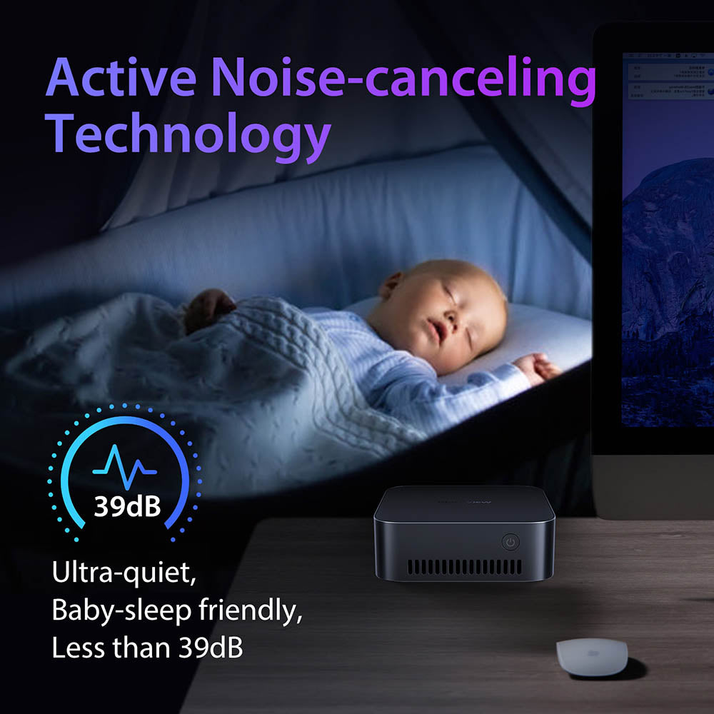 Blackview MP80 Mini PC, Intel N95 4 Cores Up to 3.4GHz, 16GB LPDDR5 RAM 512GB SSD, 3*HDMI Triple Screen Display, 2.4/5GHz Dual-band WiFi Bluetooth 4.2, 3*USB 3.0, 2*RJ45, 1*3.5mm HP/MIC TRRS