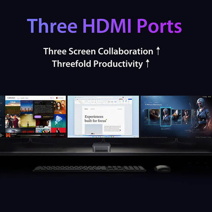 Blackview MP80 Mini PC, Intel N95 4 Cores Up to 3.4GHz, 16GB LPDDR5 RAM 512GB SSD, 3*HDMI Triple Screen Display, 2.4/5GHz Dual-band WiFi Bluetooth 4.2, 3*USB 3.0, 2*RJ45, 1*3.5mm HP/MIC TRRS