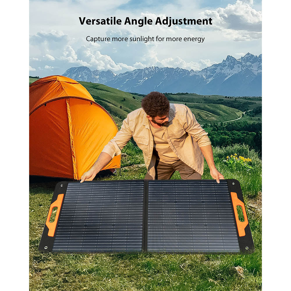 Blackview Oscal PM100 Foldable Solar Panel, IP65 Waterproof, with Type-C QC3.0, USB Output and 5-in-1 Cable
