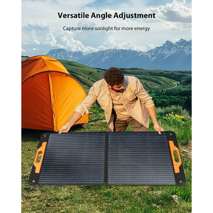 Blackview Oscal PM100 Foldable Solar Panel, IP65 Waterproof, with Type-C QC3.0, USB Output and 5-in-1 Cable
