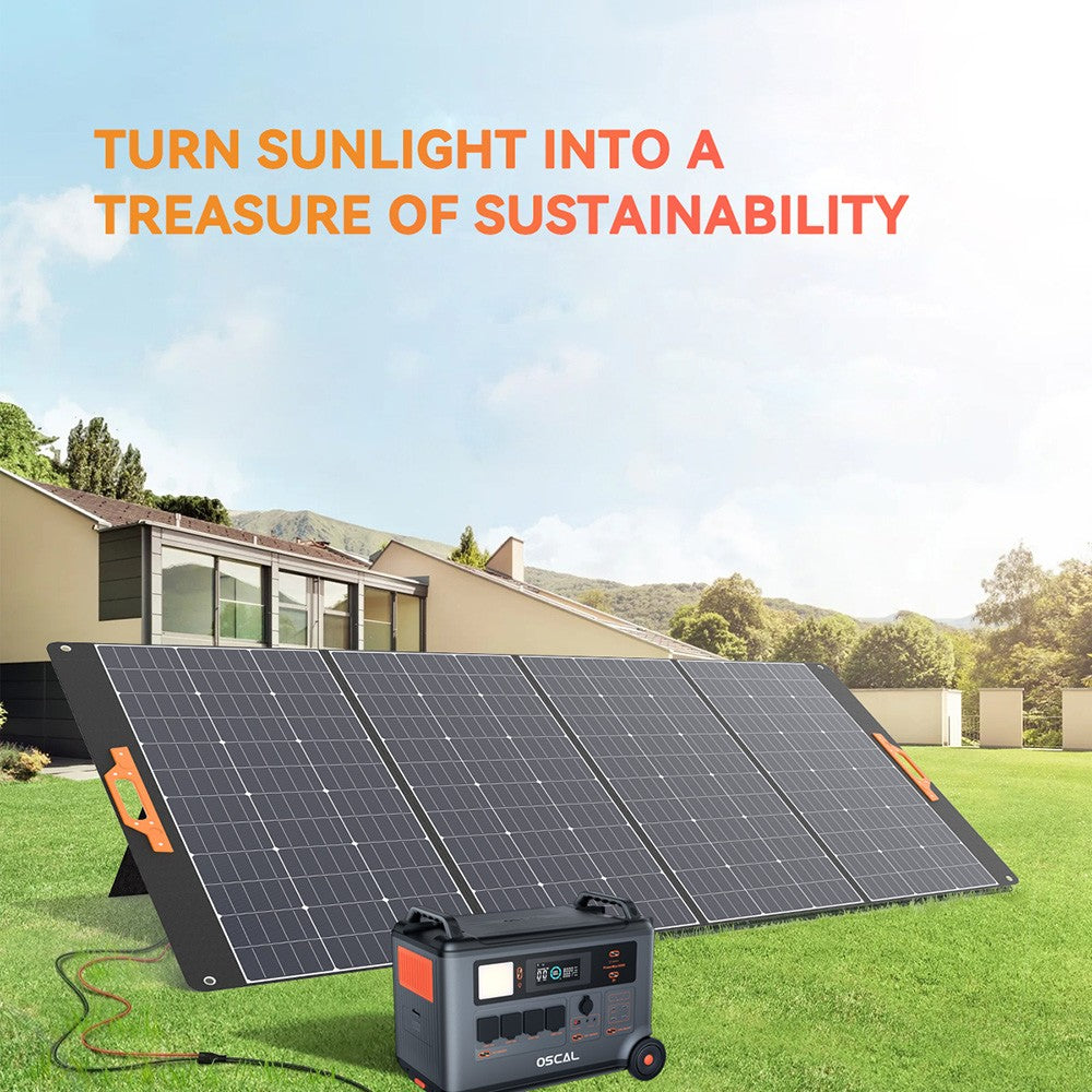 Blackview Oscal PM400 400W Foldable Solar Panel, Adjustable Kickstand, ≥22.7% Solar Conversion Efficiency, ETFE Material