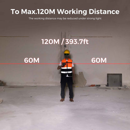 CIGMAN CD-60 Bilateral Laser Distance Meter, 393ft/120M Bilateral Measurement, with M/in/Ft Multiple Units