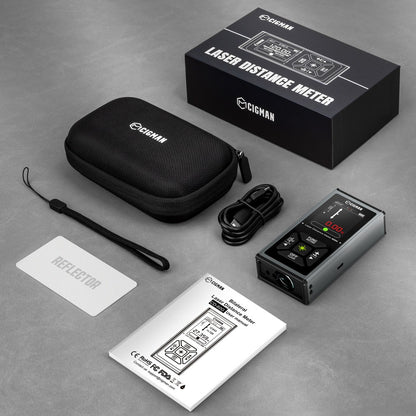 CIGMAN CD-60G 393ft/120M Bilateral Green Laser Measure, with Ft/in/M Multiple Units, Rechargeable 850mAh Battery