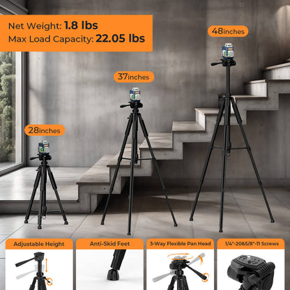CIGMAN CM-701T 3x360° Laser Level with 1.5m Tripod, Remote Control, Self-Leveling, 4000mAh Battery