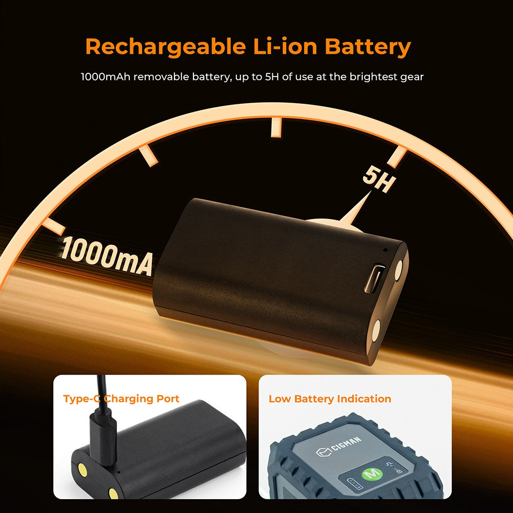 CIGMAN CM-G02 2 Lines Laser Level, Self-Leveling, Rechargeable 1000mAh Li-ion Battery