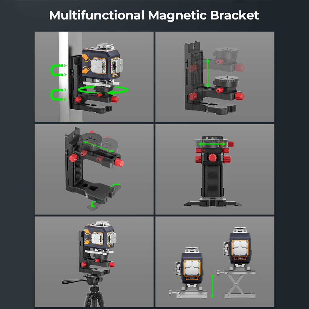 CIGMAN CM-S02 4x360° 16 Lines Laser Level, APP Control, LCD Screen, 40H Ultra Running Time