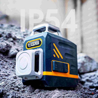 CIGMAN CM720 2 x 360° 8 Line Laser Level, Green Cross Line, Self Leveling, with Remote Controller, Type-C Rechargeable, Magnetic Rotating Stand, IP45 Water &amp; Dust Proof, 100ft Working Range