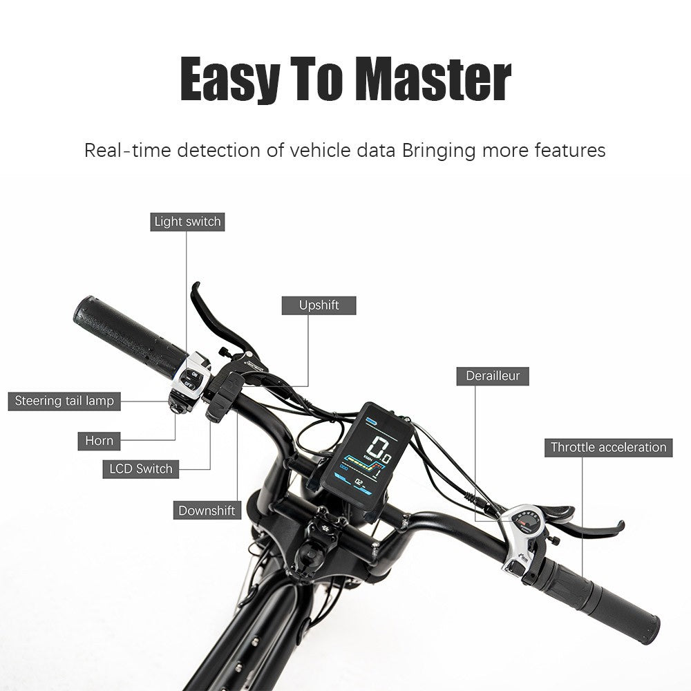 CMACEWHEEL K20 Electric Bike 20*4.0 inch CST Tire 750W Motor 40-45km/h Max Speed 48V 17Ah Battery 75km Range