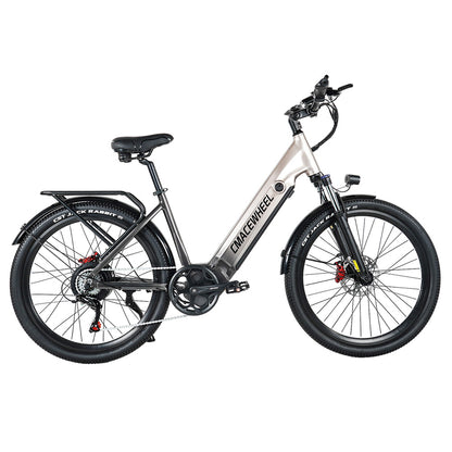 CMACEWHEEL L26 Electric Bike, 500W Motor, 48V 17Ah Battery, 26*2.1″ CST Tires, 45km/h Max Speed, 100km Max Range, Hydraulic Oil Disc Brakes - Champanhe Golden