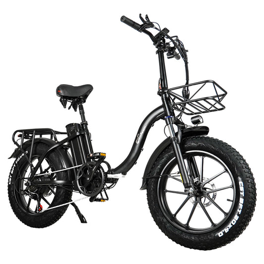 CMACEWHEEL Y20 Folding Electric Bike, 250W Motor, 48V 18Ah Battery, 20 x 4.0'' CST Fat Tires, 25km/h Max Speed, 70-90km Range, Front &amp; Rear Disc Brake, IP65 Waterproof - Black