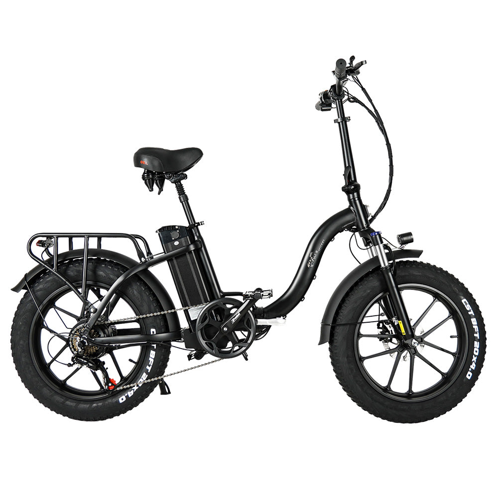 CMACEWHEEL Y20 Folding Electric Bike, 250W Motor, 48V 18Ah Battery, 20 x 4.0'' CST Fat Tires, 25km/h Max Speed, 70-90km Range, Front &amp; Rear Disc Brake, IP65 Waterproof - Black