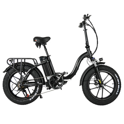 CMACEWHEEL Y20 Folding Electric Bike, 250W Motor, 48V 18Ah Battery, 20 x 4.0'' CST Fat Tires, 25km/h Max Speed, 70-90km Range, Front &amp; Rear Disc Brake, IP65 Waterproof - Black